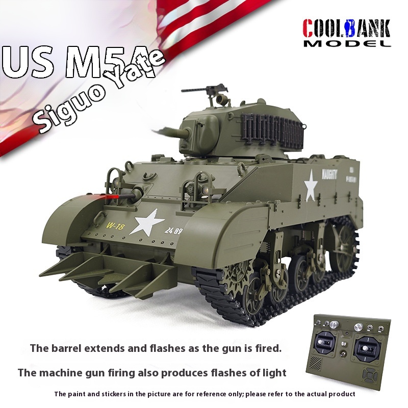 1:16 Rc Tank Usa Stuart M5a1 t - Rc Hobby Light reseña y precio