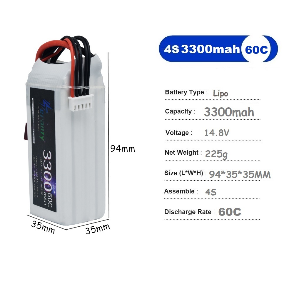 Batería recargable LiPo 4S 330 - Lipo Battery 4S reseña y precio