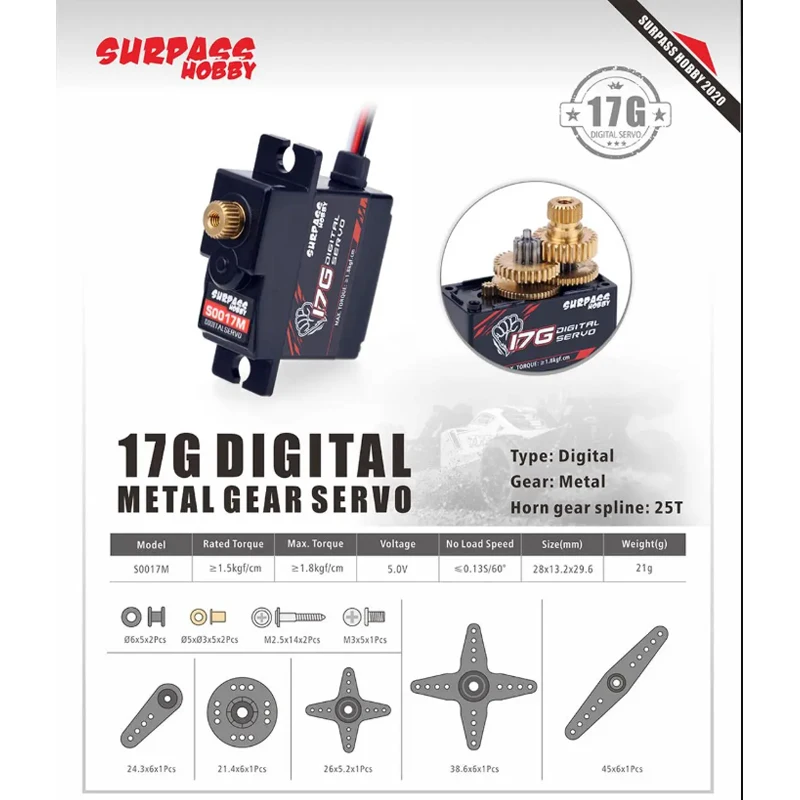 SURPASS Hobby S0017M Servo Dig - Hobby Quality Rc Cars reseña y precio