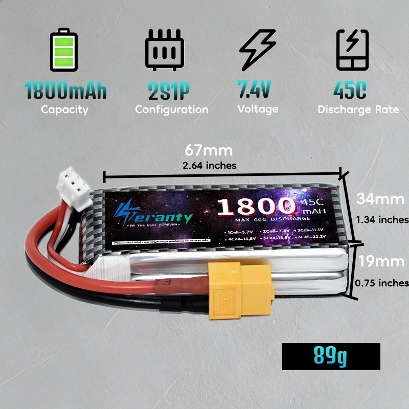 Batería Lipo TERANTY 2S 3S 4S  - Lipo Battery 4S reseña y precio