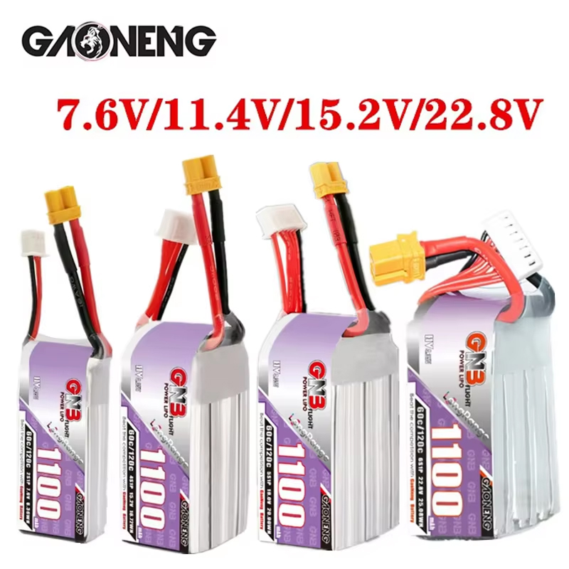 GNB 1100mAh 2S 3S 4S 6S 60C/12 - Lipo Battery 4S reseña y precio